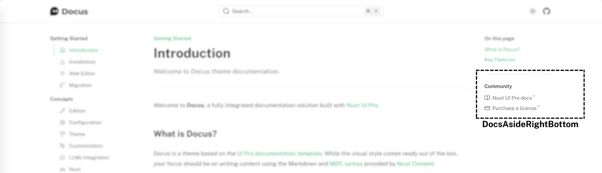 Docs right aside bottom